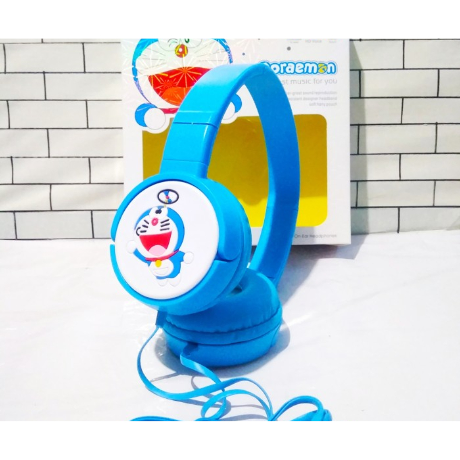 HEADSET KARAKTER DOREMON - HEADPHONE KARAKTER BANDO JUMBO DORAEMON - HEADSET BANDO KARAKTER LUCU