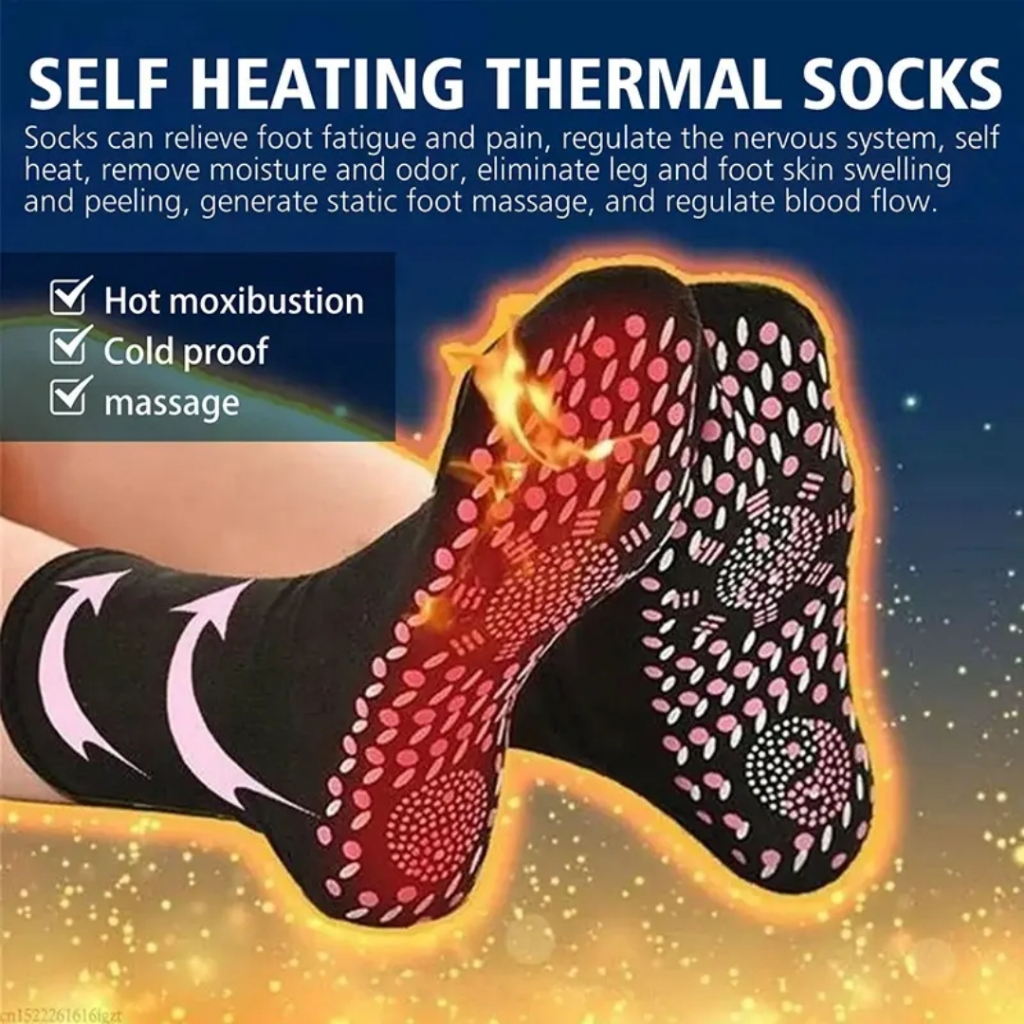 Kaos Kaki Magnet Magnetik Magnetic Terapi Therapy Kesehatan Akupuntur Pelancar Darah Pemanas Penghangat Telapak Kaki Foot Support Tourmaline Massage Socks Anti Pegal Nyeri Kram Dingin Lutut Otot Sendi Kaki Pereda Asam Urat Ampuh Original