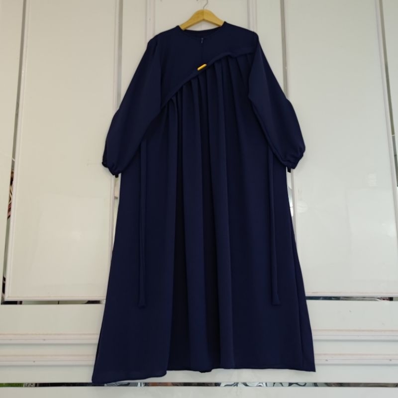 Elif Dress - Gamis Jumbo Polos Ld 130Cm Soft Crinkle Airflow Premium Pasti Promo