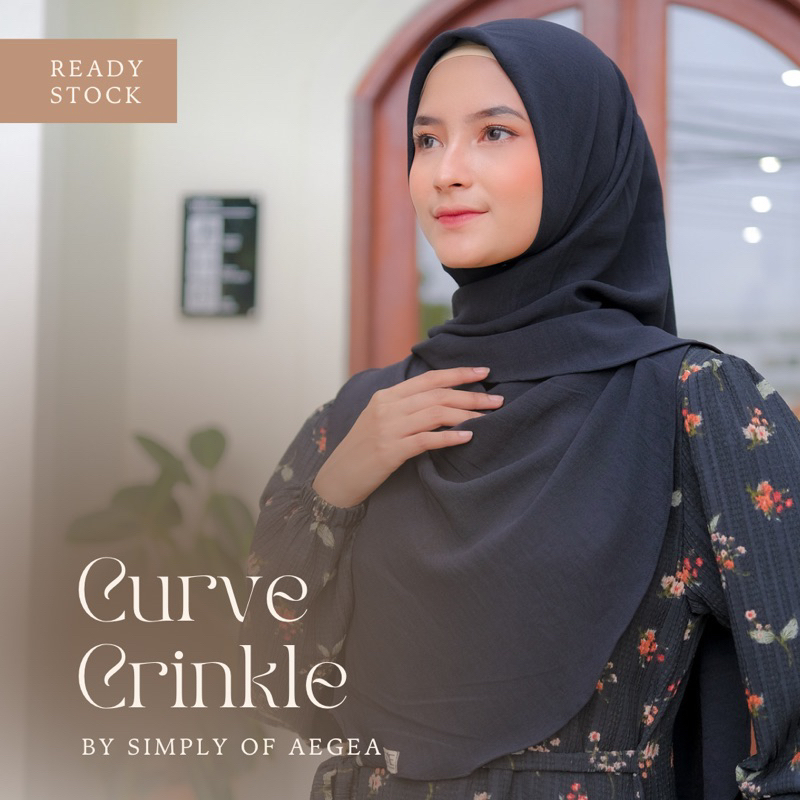 HIJAB CURVE CRINKLE AIRFLOW CUTING SEGITIGA OVAL 150x95 BY SIMPLY OF AEGEA (SAE)