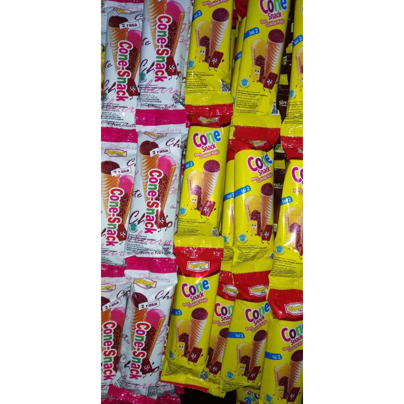 heppy cone. jajan anak. jajanan anak. ice crem snack. jajanan es krim  jajanan 500an