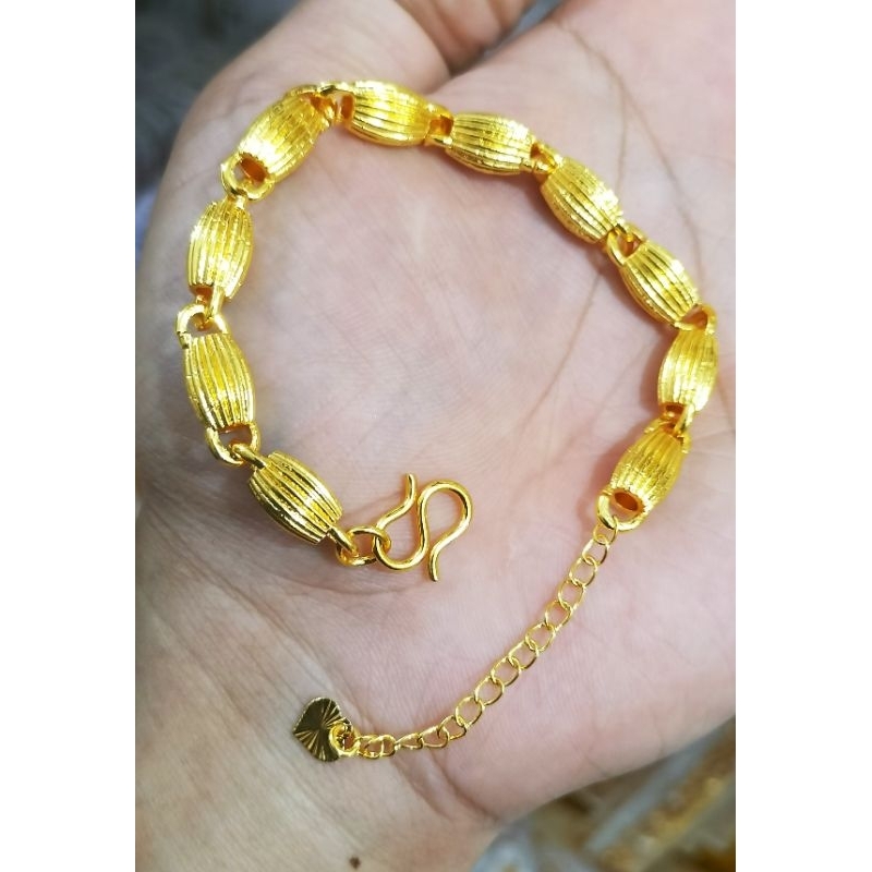 Gelang tangan xuping wanita berlapis emas24k uk18cm