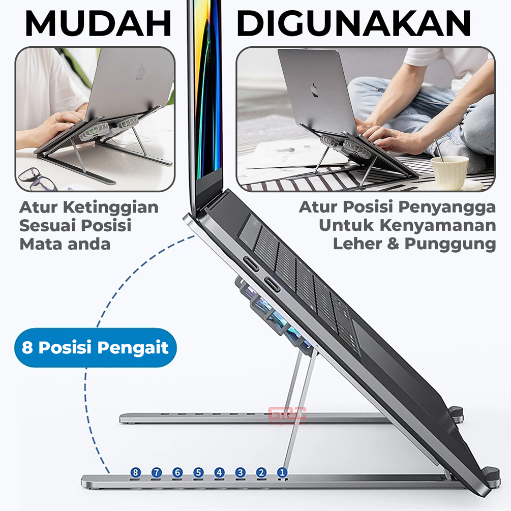 Laptop Stand Cooling Pad RGB Fan Cooler Pendingin Laptop Tatakan Meja