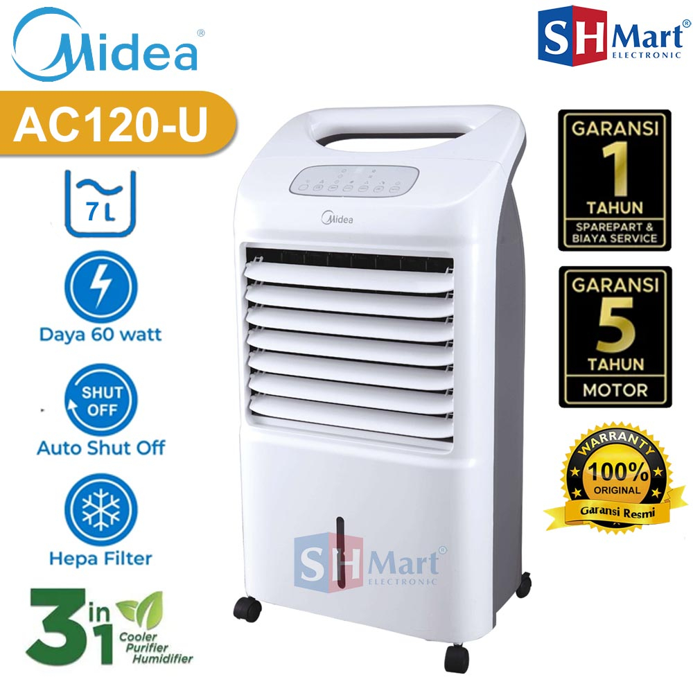 AIR COOLER MIDEA AC120-U 3 IN 1 AIR COOLER - PURIFIER - HUMIDIFIER GARANSI RESMI