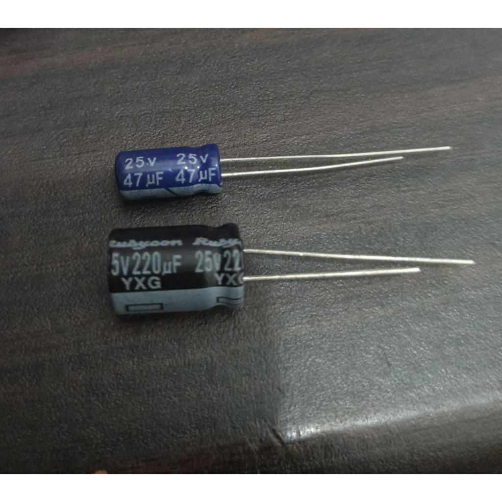 CAP ELCO 47UF - 25V, 220UF - 25V, 470UF - 25V