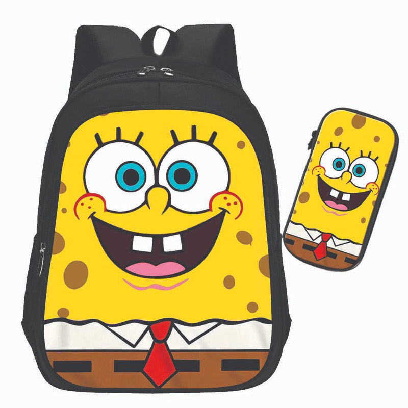 (COD) TAS SPONGEBOB Tas anak laki laki TK Tas Ransel Anak Sekolah PAUD TK SD Tas Anak Ransel Anak Ka