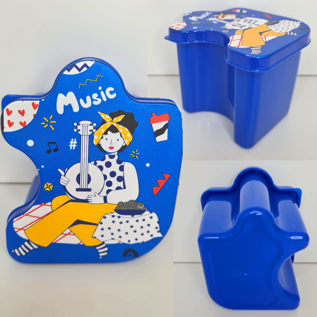 Wadah Tempat Kotak Makanan Snack Box Biskuit Jajan Kue Roti Puzzle Oreo Music Plastik Kecil Serbagun