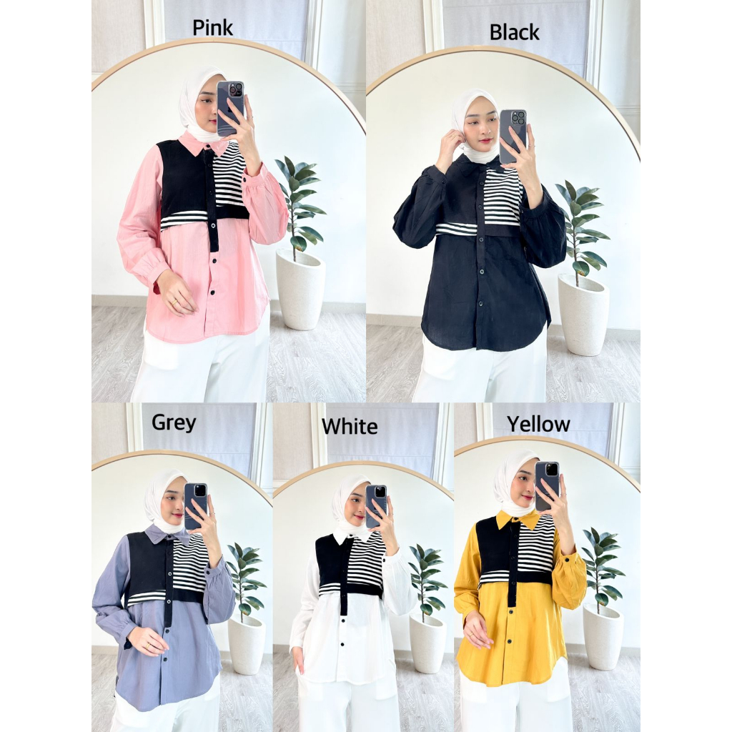 Artemis Fashion~ IMPORT GENIA BASIC / CALVINA BASIC / KIARA BASIC / JODIE BASIC/ ARIEL CARDY TOP/JOANNA BASIC  (LD 120, LD BESAR), RUBY CULLOTE // Atasan Import kemeja, cek caption.