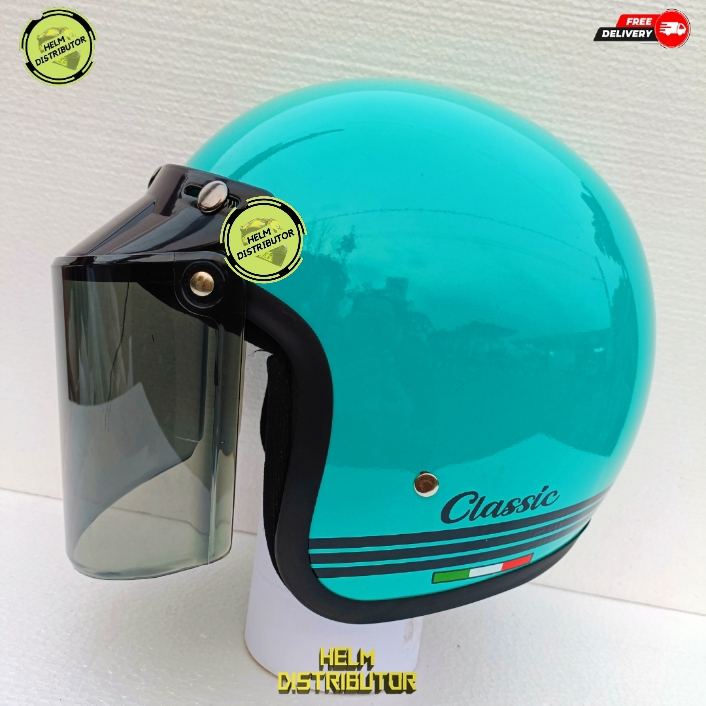 HELM BOGO CLASSIC MURAH UNTUK  DEWASA KACA DATAR DAN KACA CEMBUNG  UNTUK PRIA DAN WANITA COD