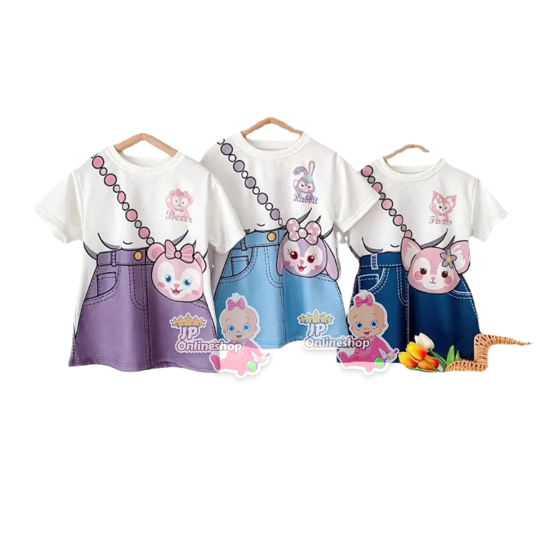 Rok kartun Rabbit // kaos Dress Anak 0-4th