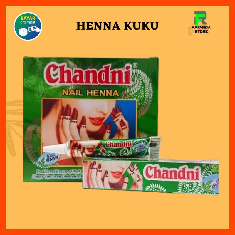 (1BOX) Nail Henna Inai Kuku Chandini 12pc