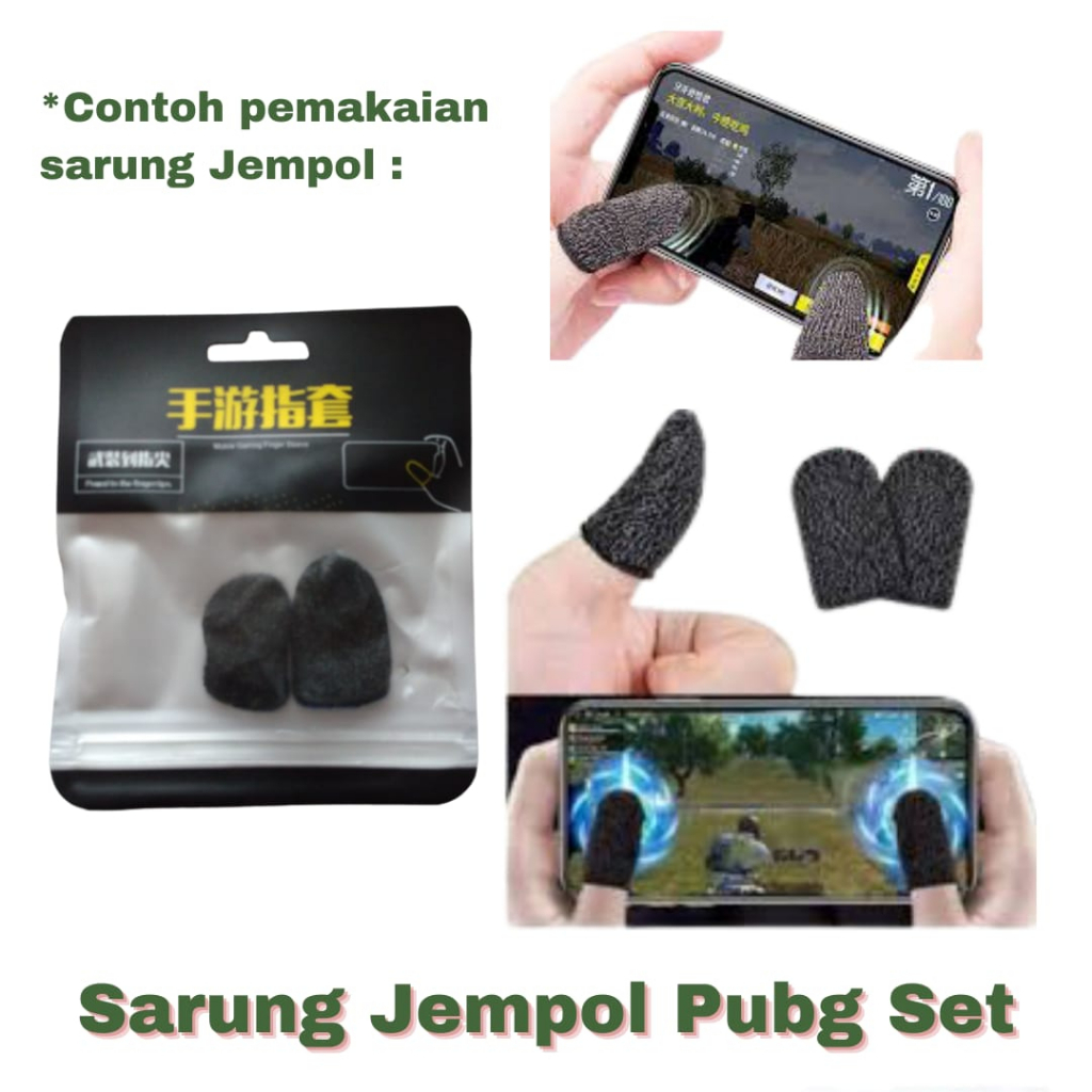 SARUNG TANGAN JEMPOL GAMING ISI 2 / SARUNG JEMPOL GAME PUBG, FF,  DLL