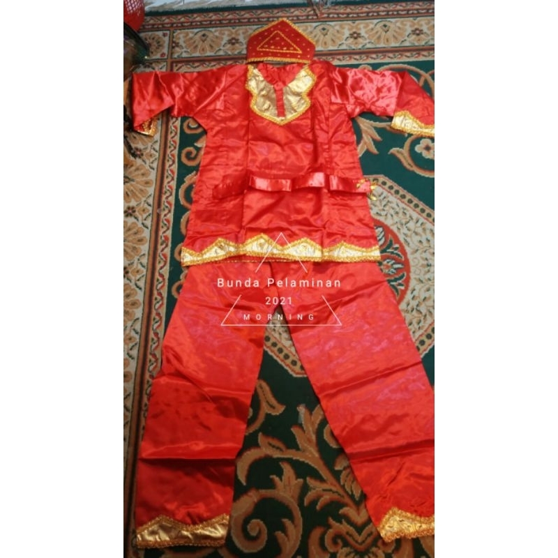 Baju Adat Minang / Baju Tari Minang / Baju Karnaval Minang Anak Laki- Laki SMP / SMA