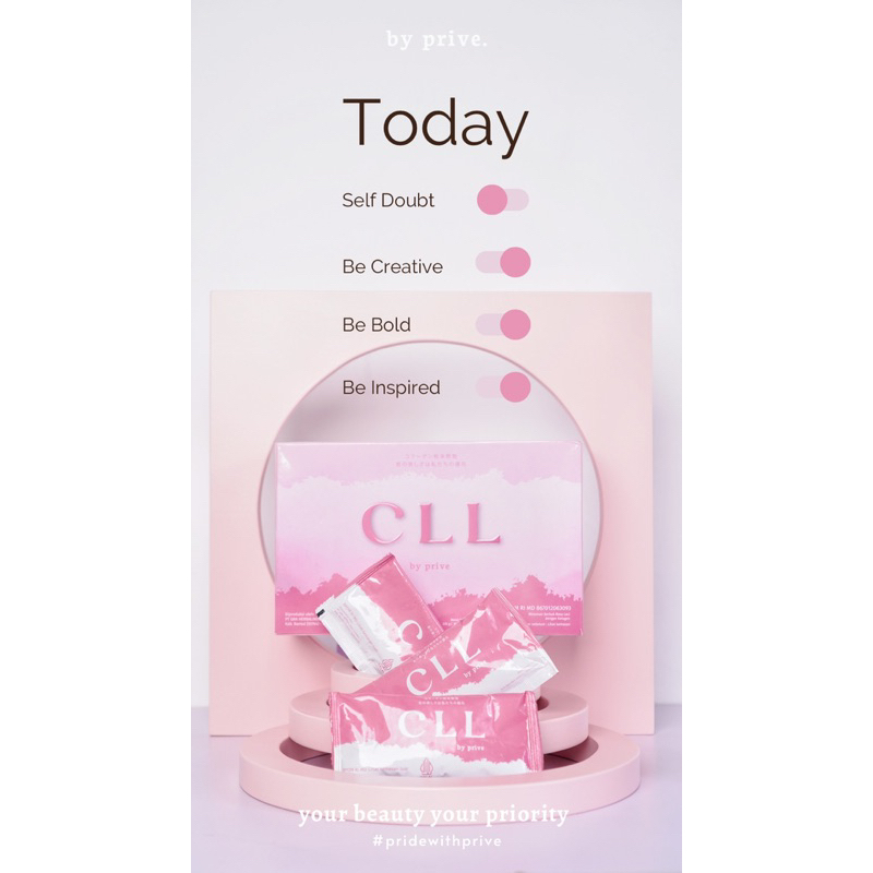 [ SALE ] BPOM CLL Collagen Prime Whitening Kolagen Powder Drink Lychee Isi 15 Sachet HALAL MUI ORI