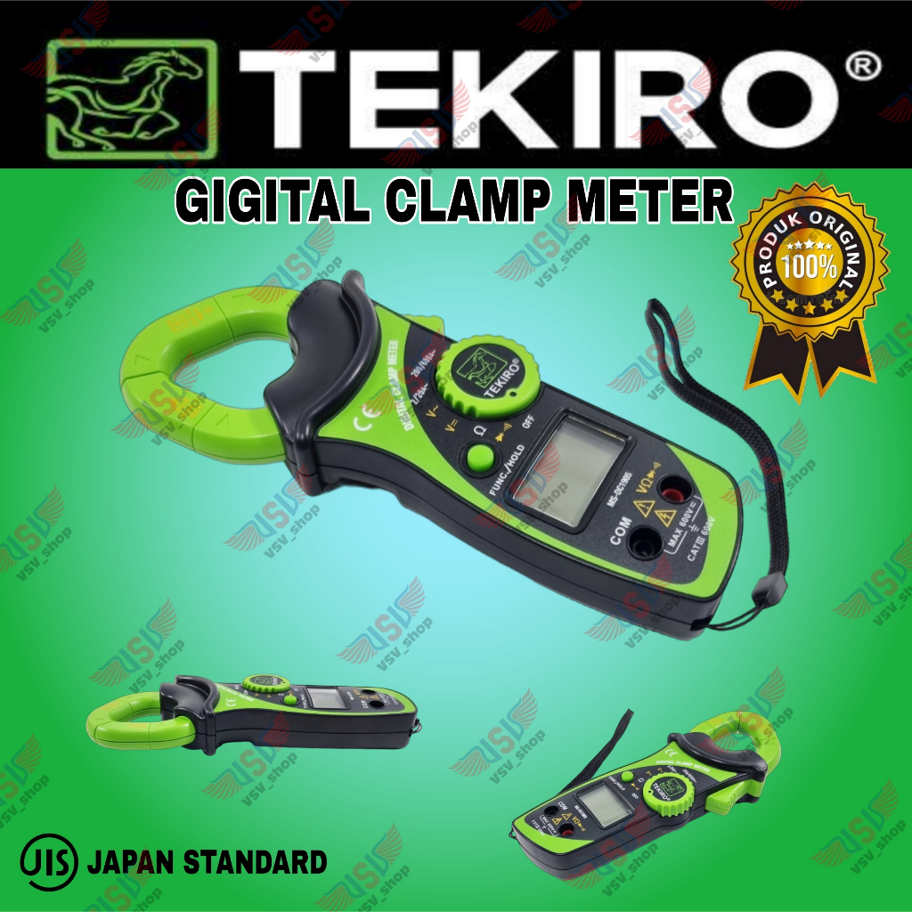 TEKIRO Tang Amper Digital Clamp Meter AC DC Alat Pengukur Amper Listrik