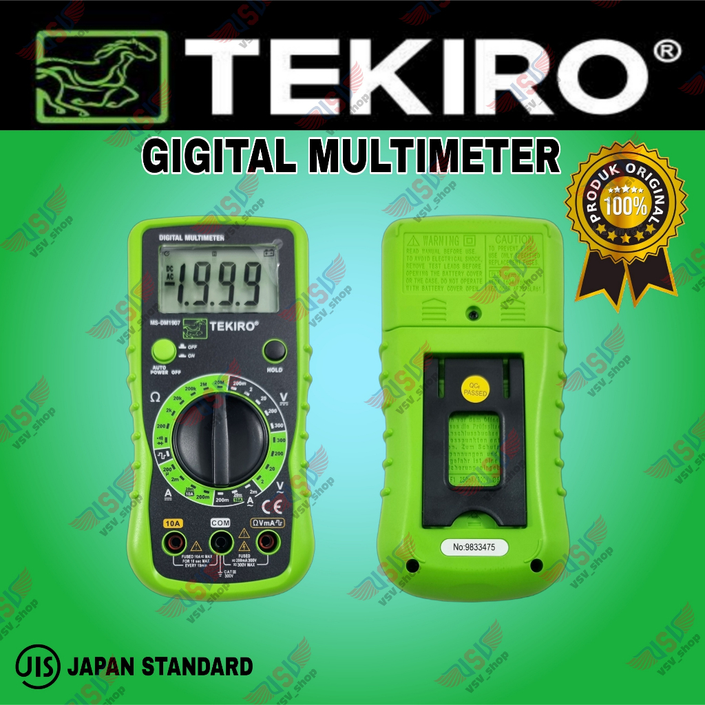 TEKIRO Digital Multimeter Multi tester Multitester Avometer Avo Meter AC DC