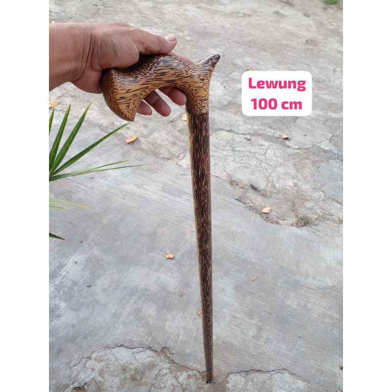 Tongkat jalan kayu liwung macan