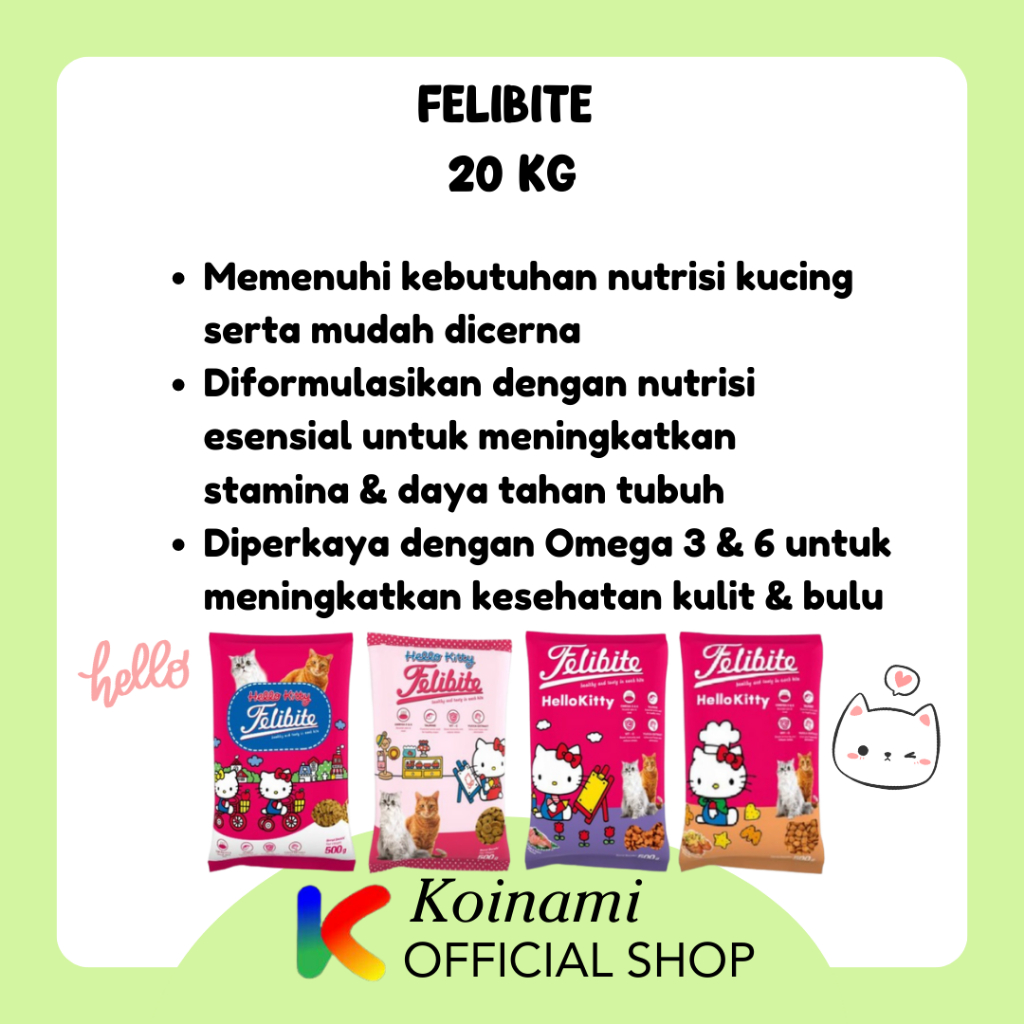 Felibite Cat Food 20 kg / Makanan Kucing / Cat Food