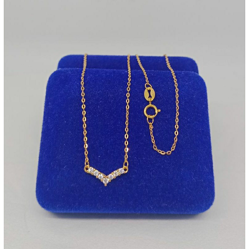 kalung koye nori vensy+listring mp(fuji kecil)/perak asli silver 925 lapis emas/perhiasan fashion wanita terbaru