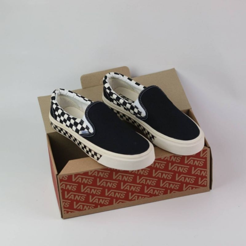 Sepatu casual van oldskool / slip on checkerboard cewek cowok