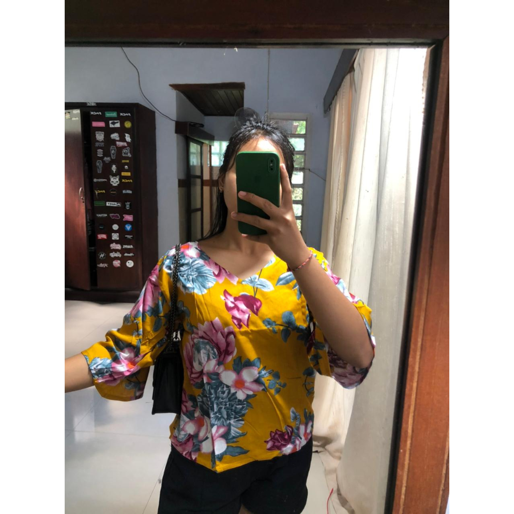 Atasan wanita rayon lonceng atasan wanita jumbo