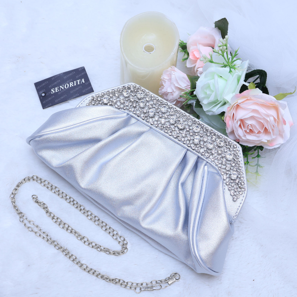 Tas Pesta Clutch Wanita - SNR 0488P size 28 cm