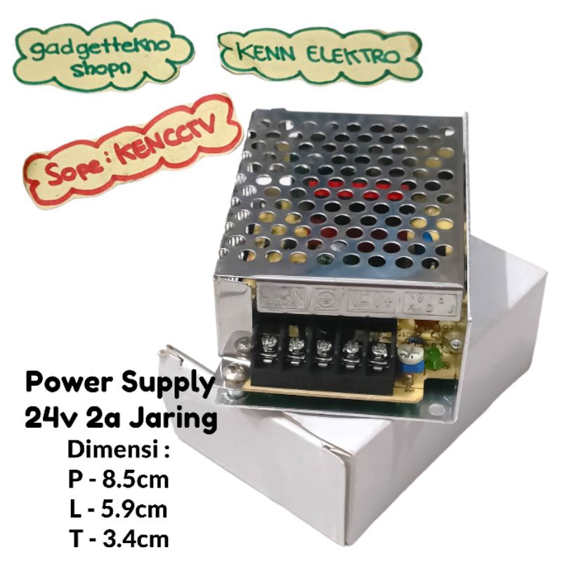 power supply 24v 2a jaring