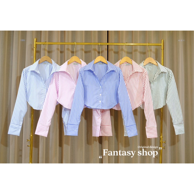 KEMEJA FANTASY SHOP SALUR FASHION WANITA IMPORT BANGKOK CODE F 10