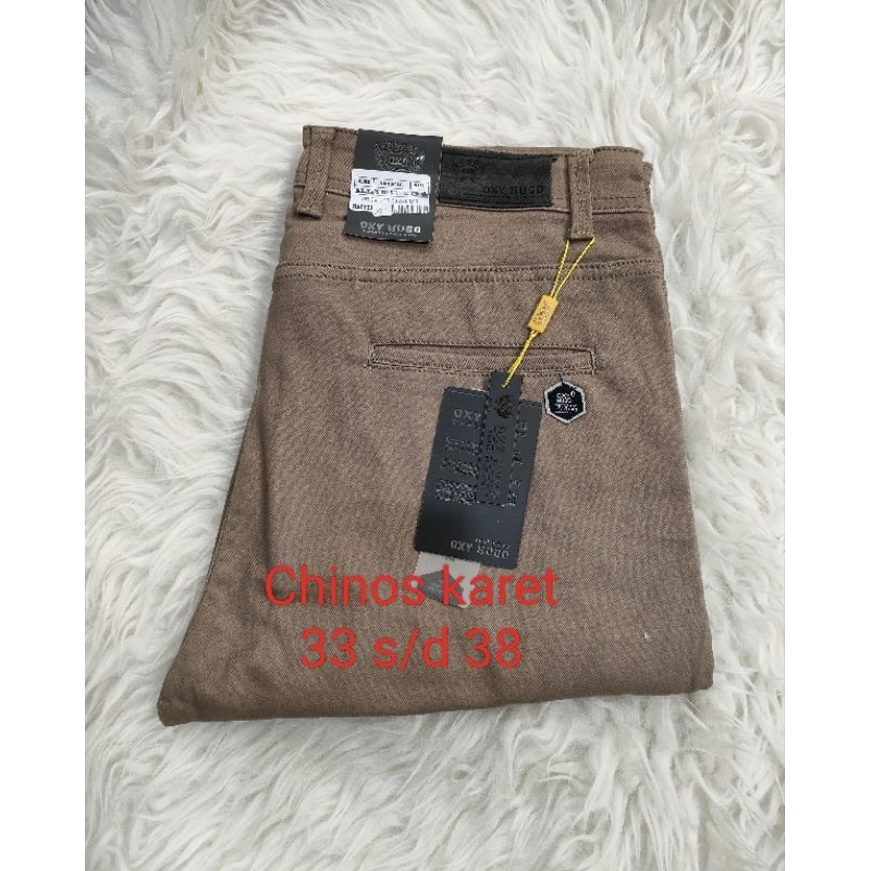 CELANA PANJANG LAKI LAKI.BAHAN KEPER KARET PREMIUM OXY HUGO SIZE 33 S/D 38