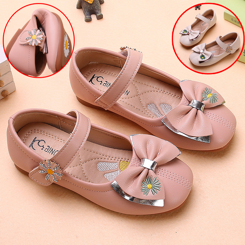 Sepatu Putri Gadis Baotou Sandal Sepatu Fashion Kulit Soft-Soled Gaya Anak-Anak