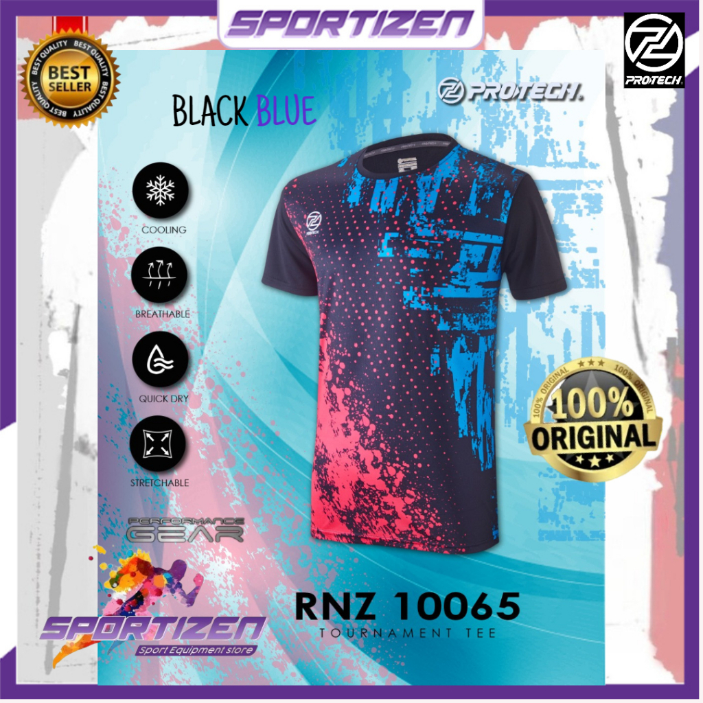 BAJU KAOS T-SHIRT BADMINTON BULUTANGKIS PROTECH DRY FIT TOURNAMENT JERSEY RNZ10065 ORIGINAL