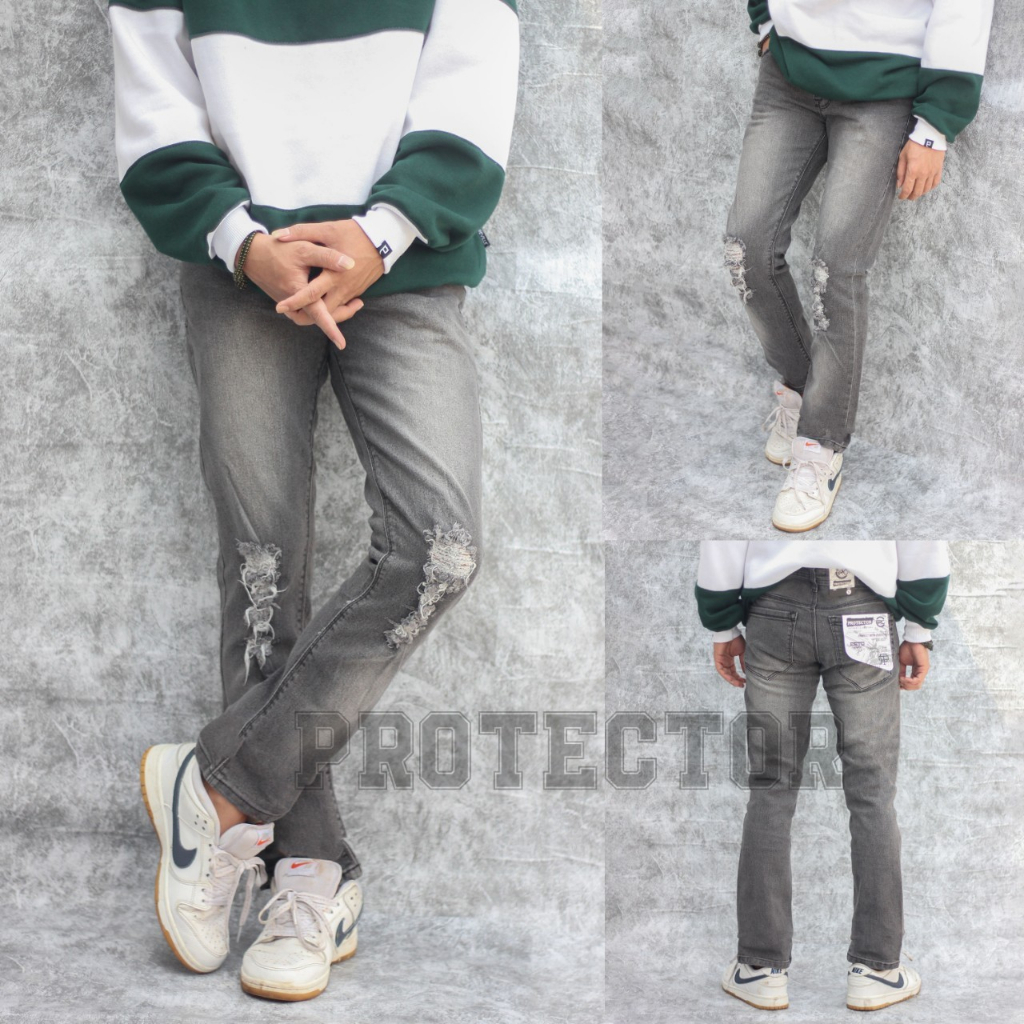 INSIGHT_JEANS Celana jeans sobek-sobek / celana jeans slimfit / jeans sobek lutut / jeans ripped / j