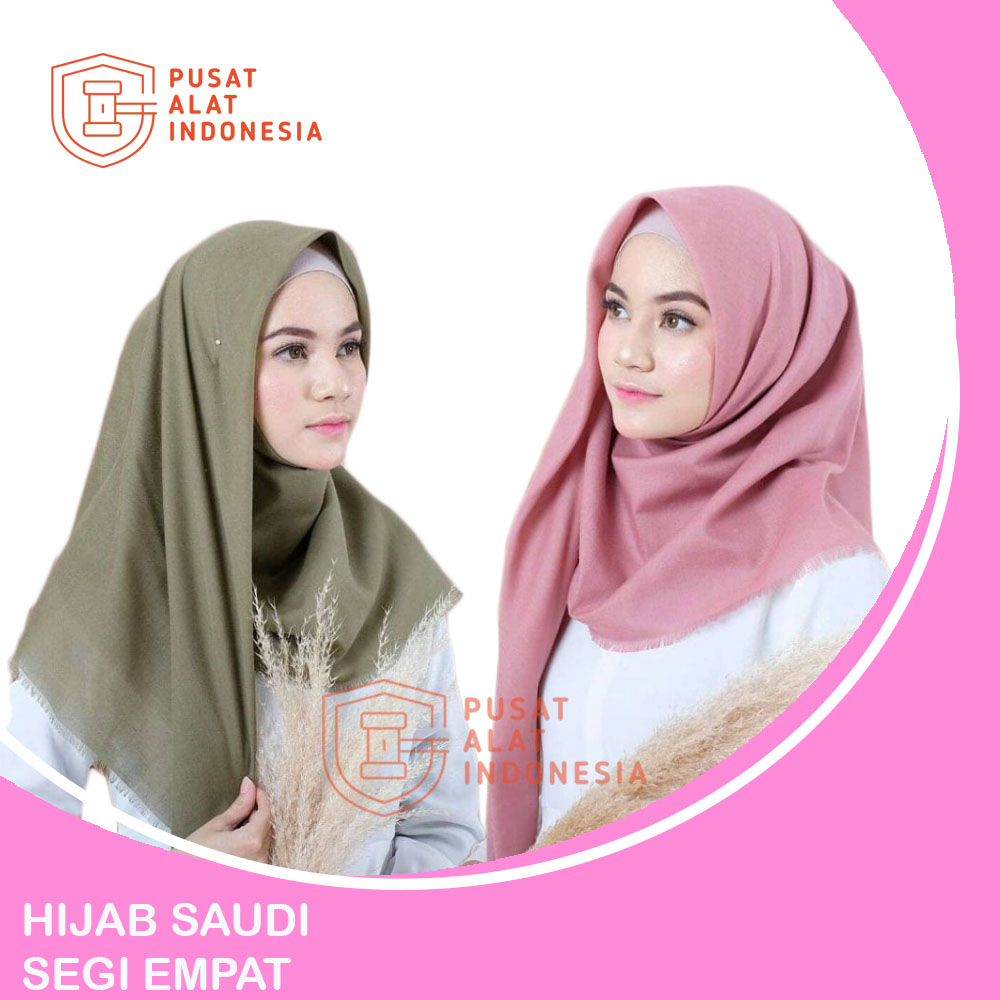 Hijab Saudia Polos Rawis Segi Empat Jl02