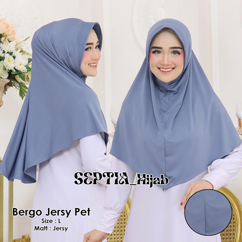 Bergo Jersey ped L menutup dada|| Hamidah Jersey Ukuran L