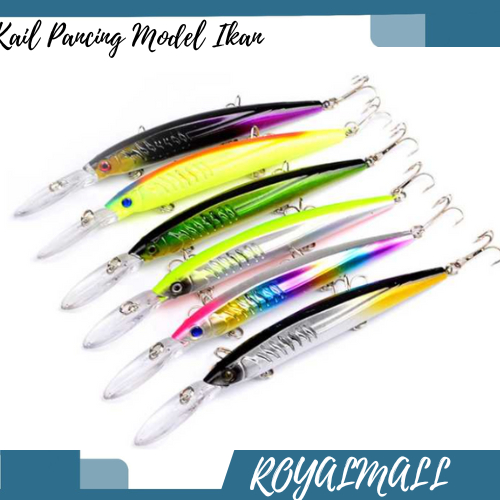 Kail Pancing Model Ikan / Mata Kail Umpan Pancing Mancing Palsu Mainan Buatan Tiruan Tipuan Hidup Be