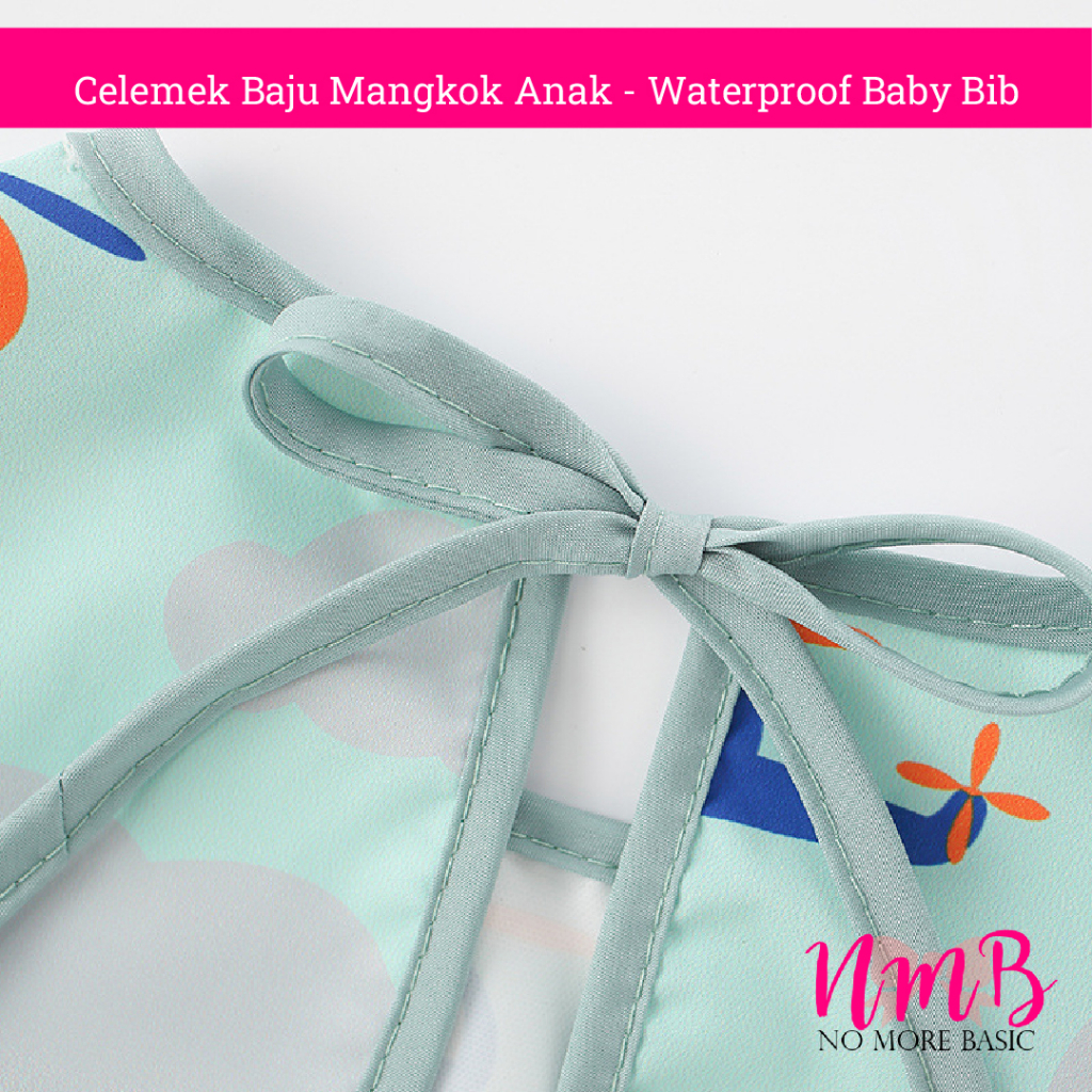Celemek Baju Mangkok Anak - Waterproof Baby Bib