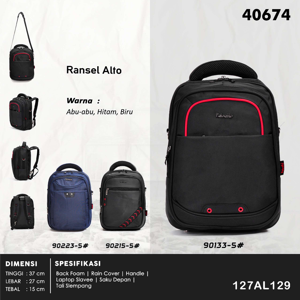 Tas Ransel Bisa Selempang PALO ALTO Multifungsi Gaya dan Fungsionalitas untuk Aktivitas Sekolah dan Kerja 40674