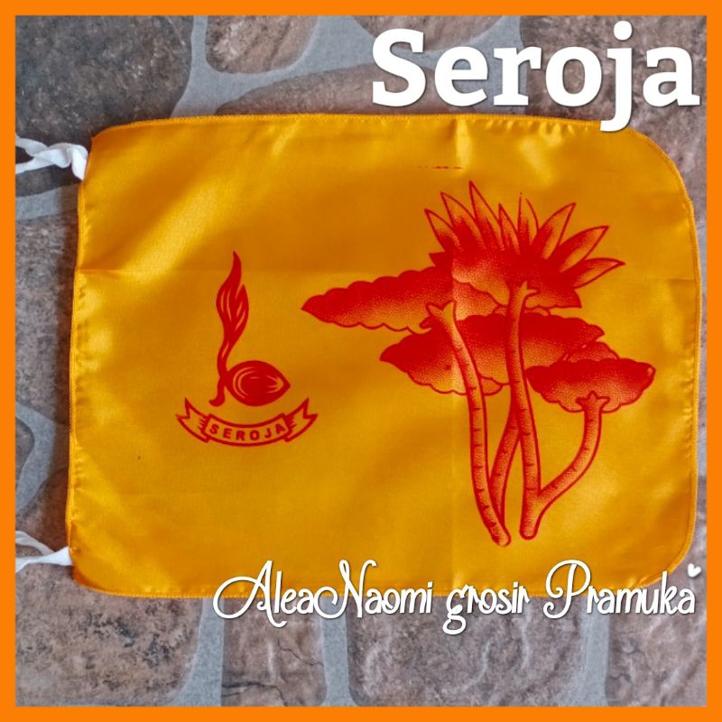 Bendera regu Pramuka Putri bunga Seroja bordir bendera bunga Seroja bendera Seroja bendera regu bunga Seroja