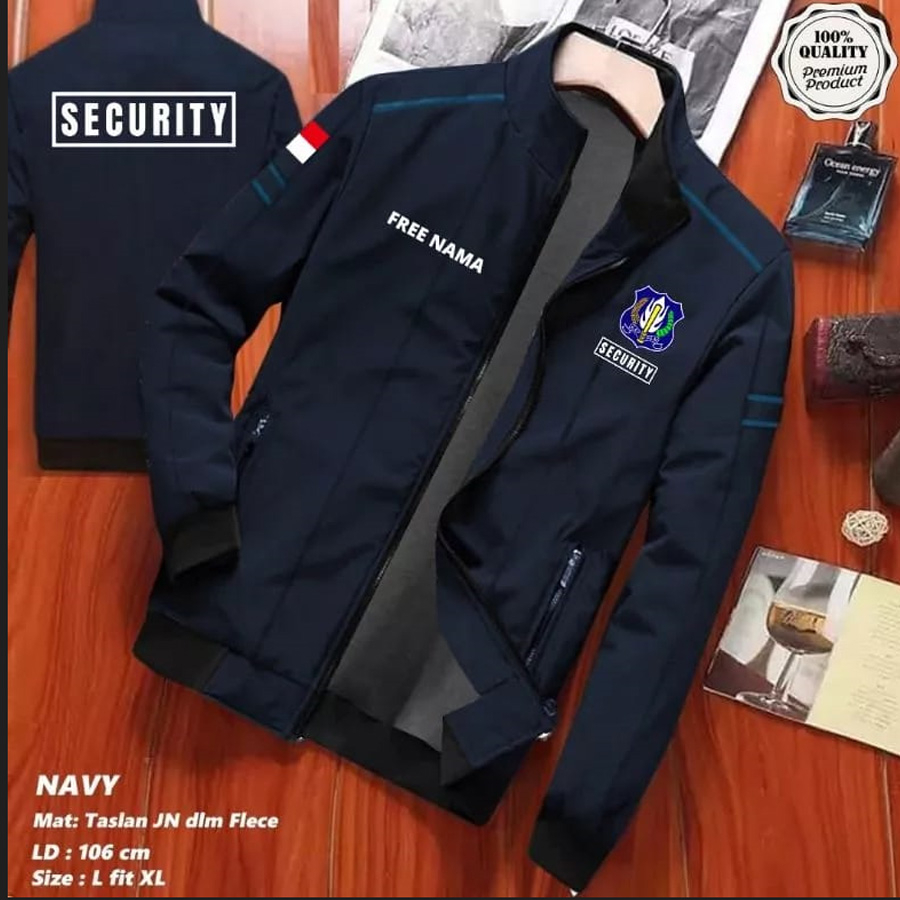 JAKET SATPAM / SECURITY PARASUT BOLAK BALIK TERBARU / JAKET CUSTOM SABLON BEBAS!!