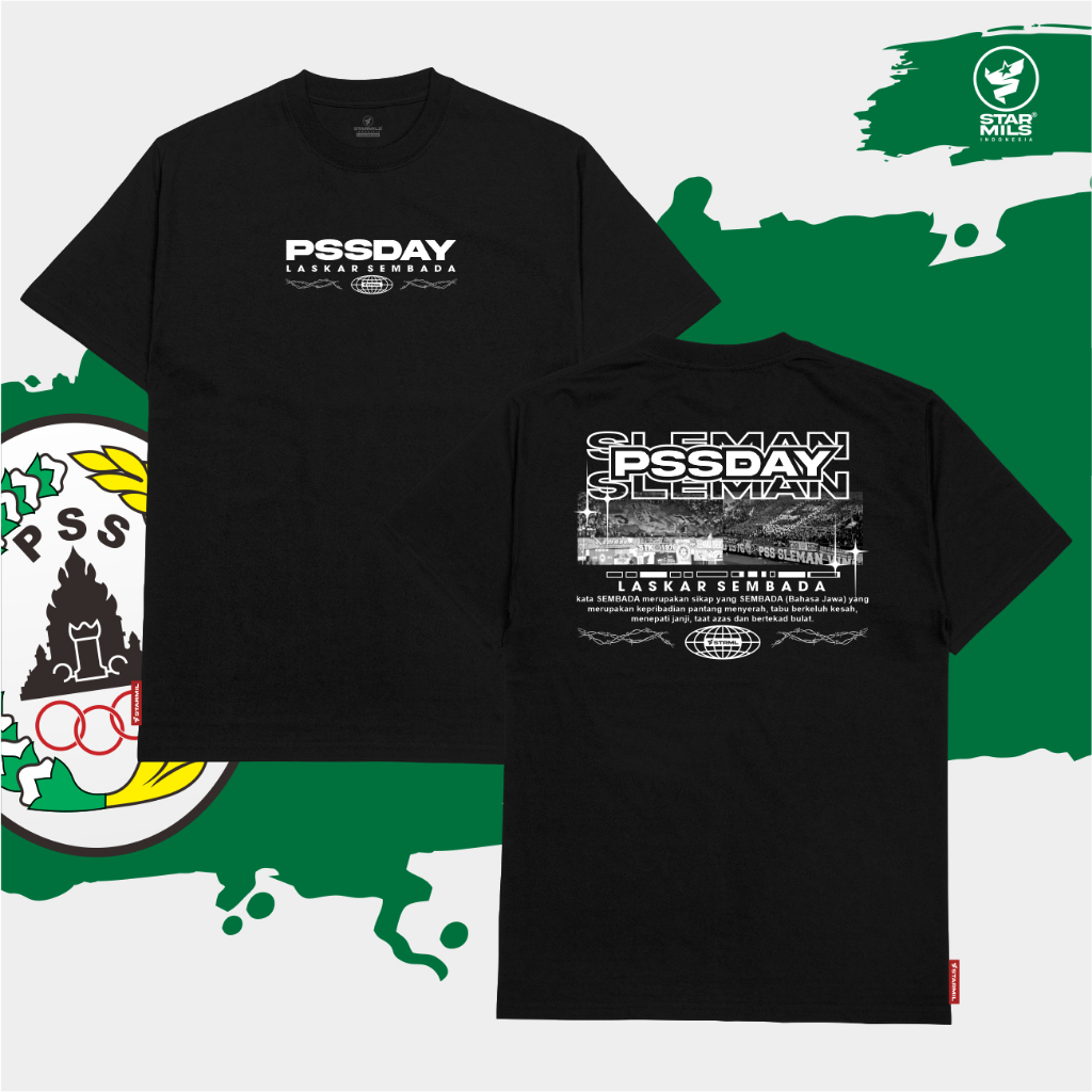 Kaos PSSDAY PSS Sleman 1976 Suporter LASKAR SEMBADA Tshirt Premium starmilstore 10976M
