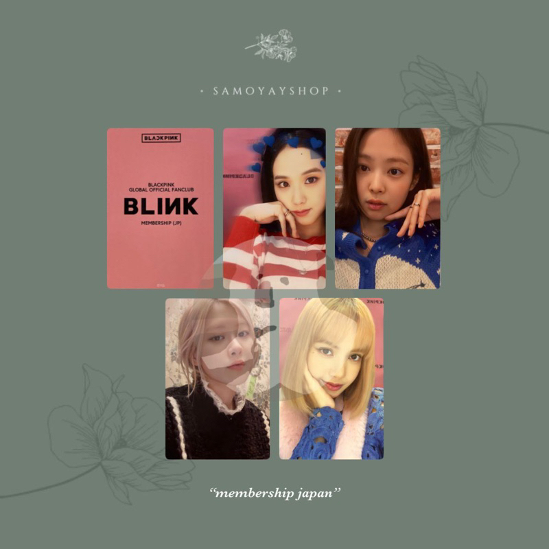 Photocard Blackpink Membership Japan Jisoo Jennie Rose Lisa