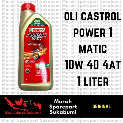 OLI CASTROL POWER ONE MATIC 10W-40 1LITER ORIGINAL 100PERSEN