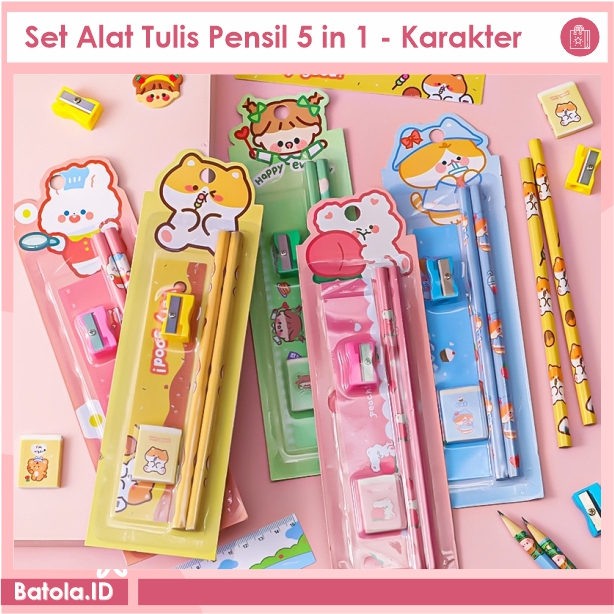 

Set Alat Tulis Pensil 5 in 1 - Karakter