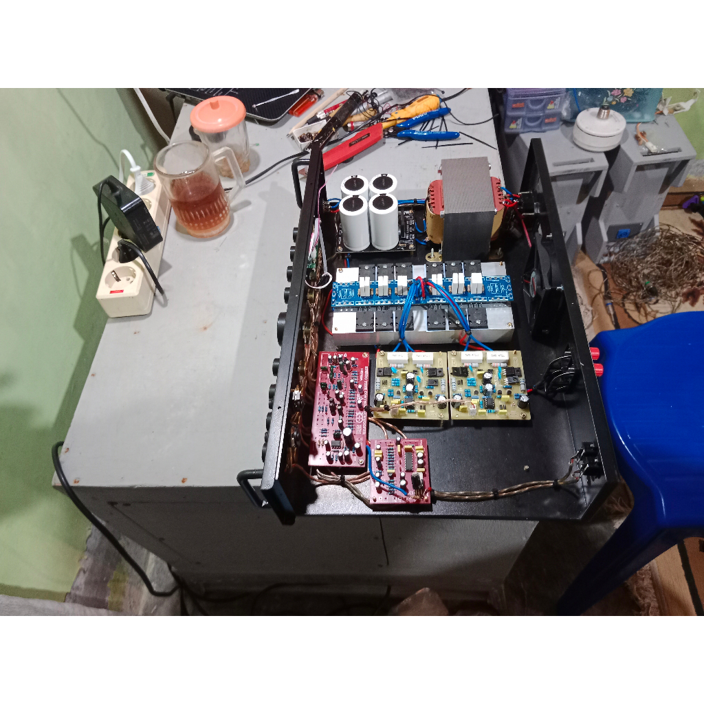 Power Amplifier 5 Ampere besar CT 45 Bell Lengkap Karaoke