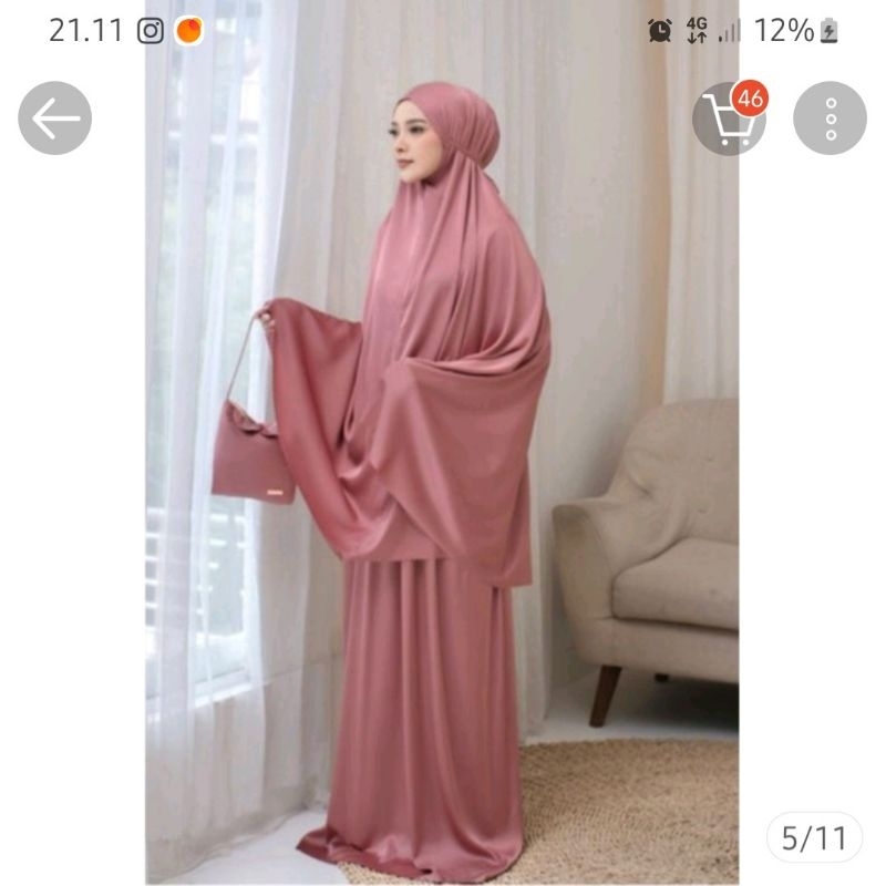 Preloved Prayer Set Kienka dan mukena travel