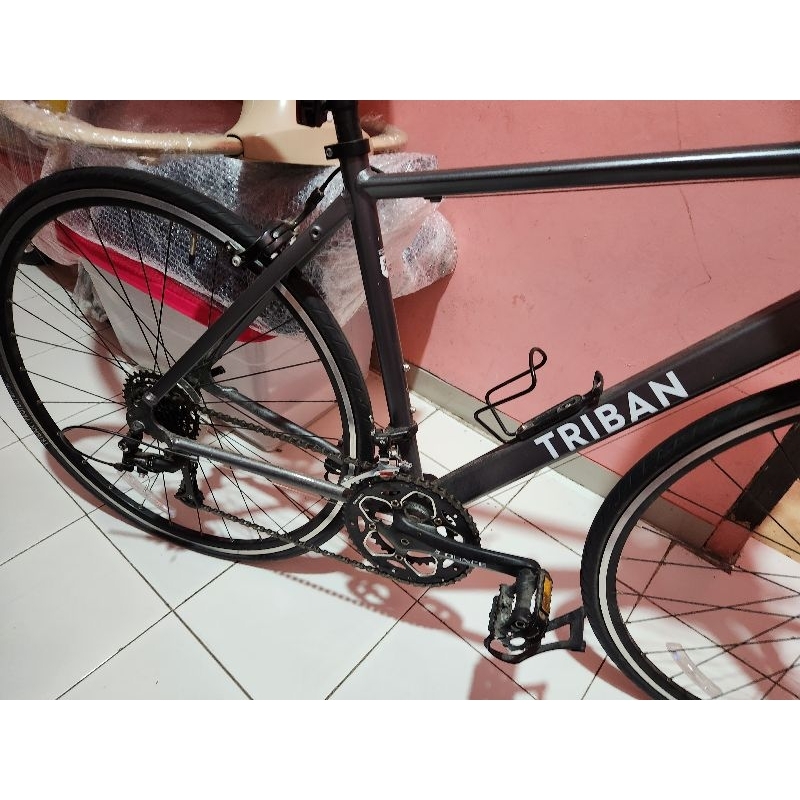 TRIBAN Sepeda Road Bike RC 120 Touring Road Bike Frame Allumunium - Grey