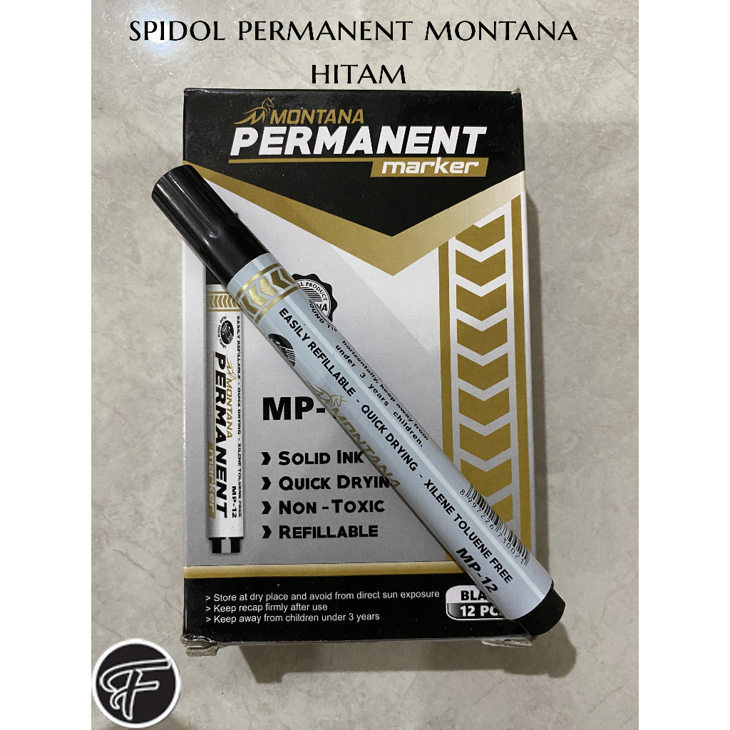 

SPIDOL PERMANENT MONTANA (MP-12) FS [1 box = 12 Pcs] Merah/Biru