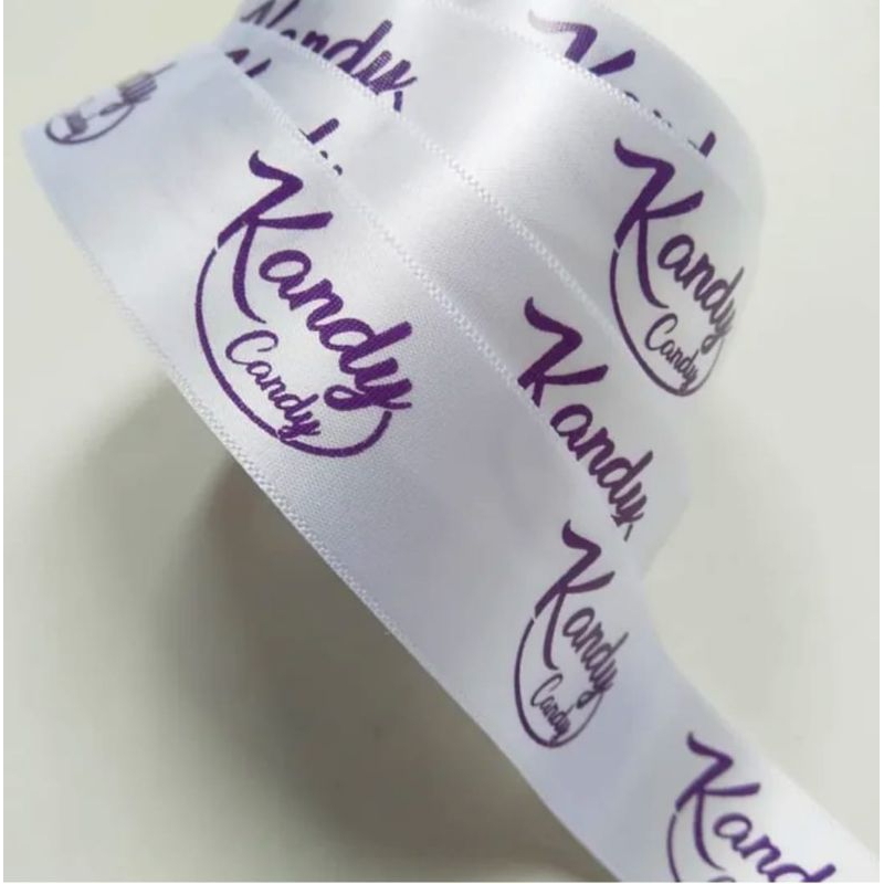 

pita custom/ pita sablon Satin 2,5cm / label custom / pita custom