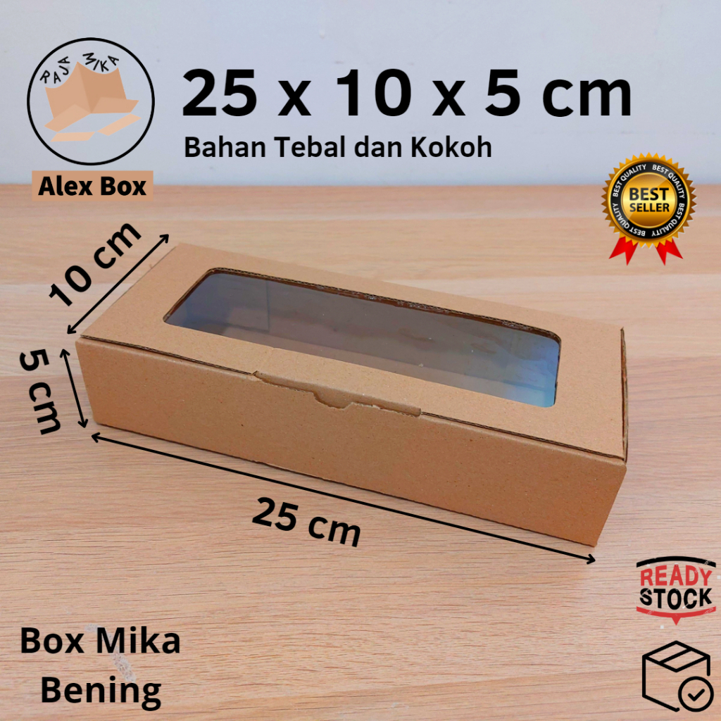 

Kardus Mika 25 x 10 x 5 cm... model diecut, untuk kue hampers dll