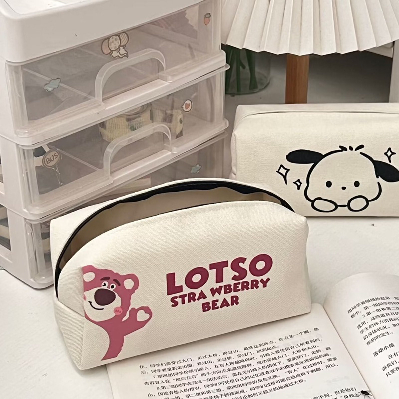 LITTLEDAISY | Pochacco Pencil Case / Kotak Pensil Lotso / Pensil Pouch Lucu Kapasitas Besar / Tempat Pensil Resleting Premium Korea